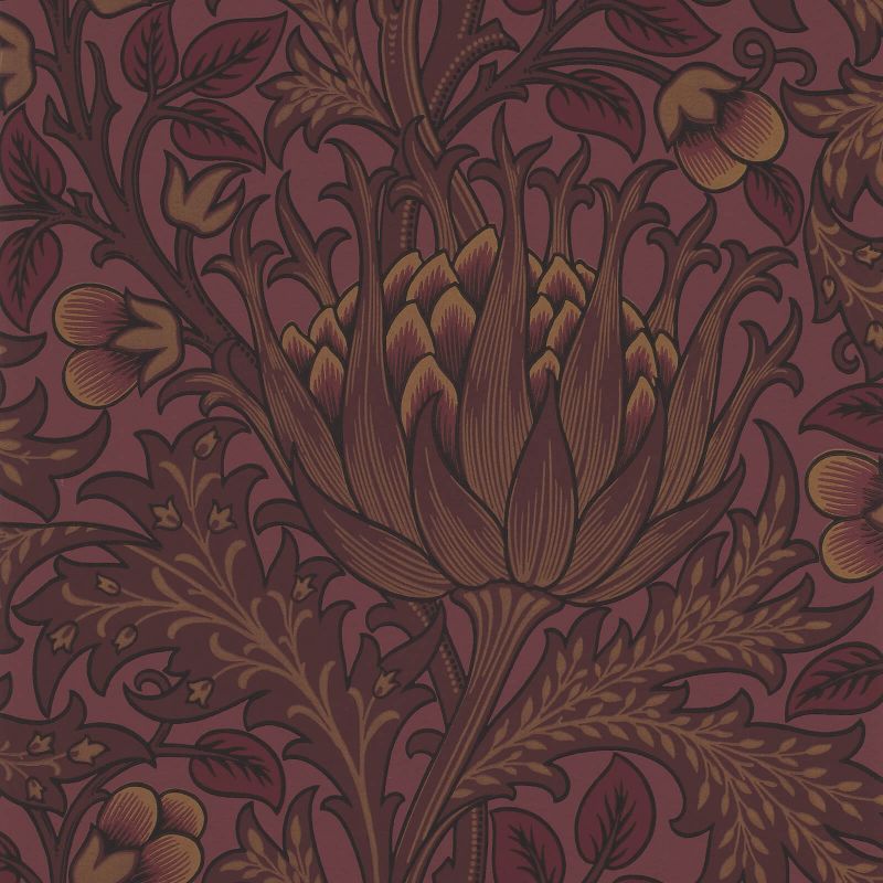 Artichoke Wallpaper - Wine - Morris & Co - 210355