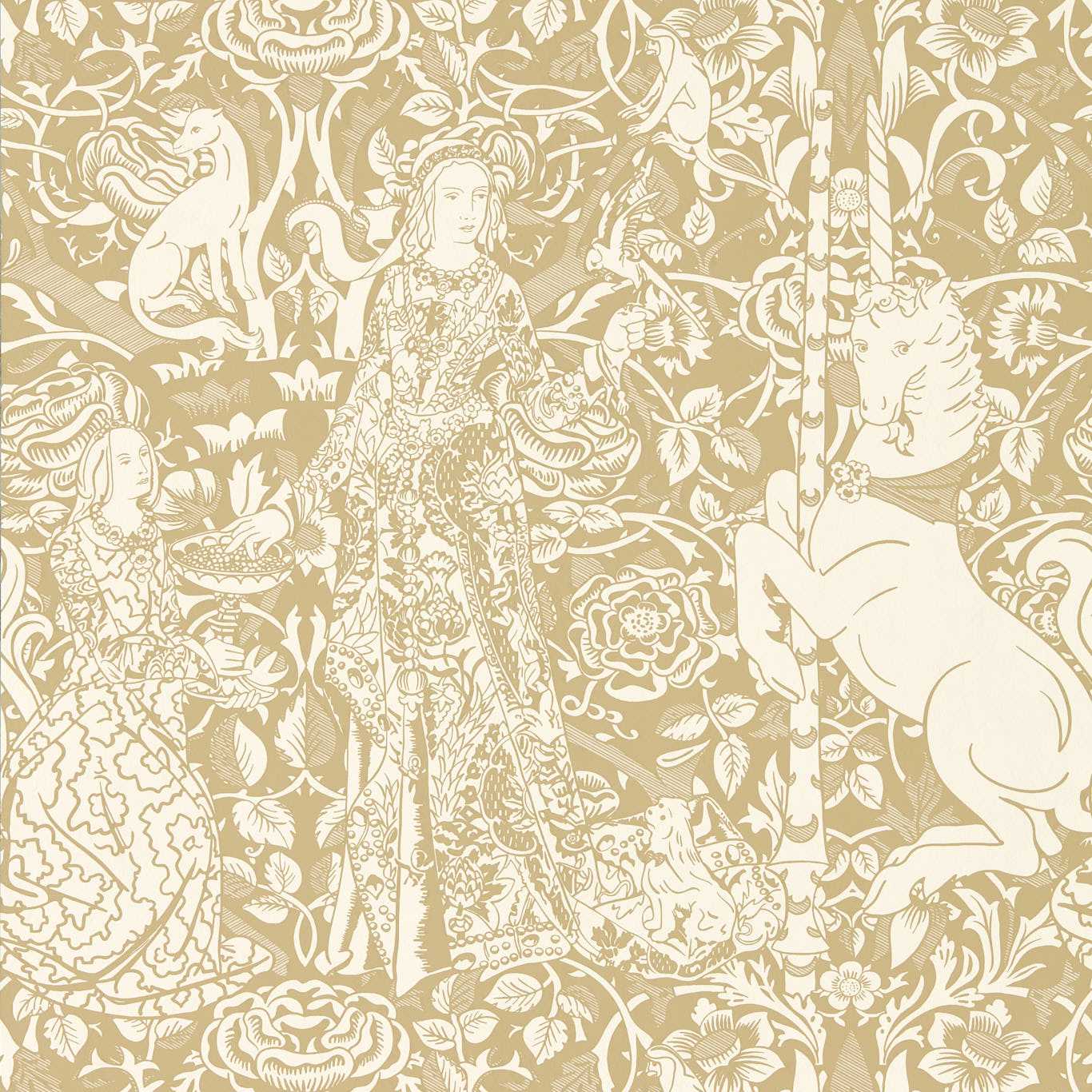 Aurelia's Grail Wallpaper - Bone/Alabaster - DGDW217299