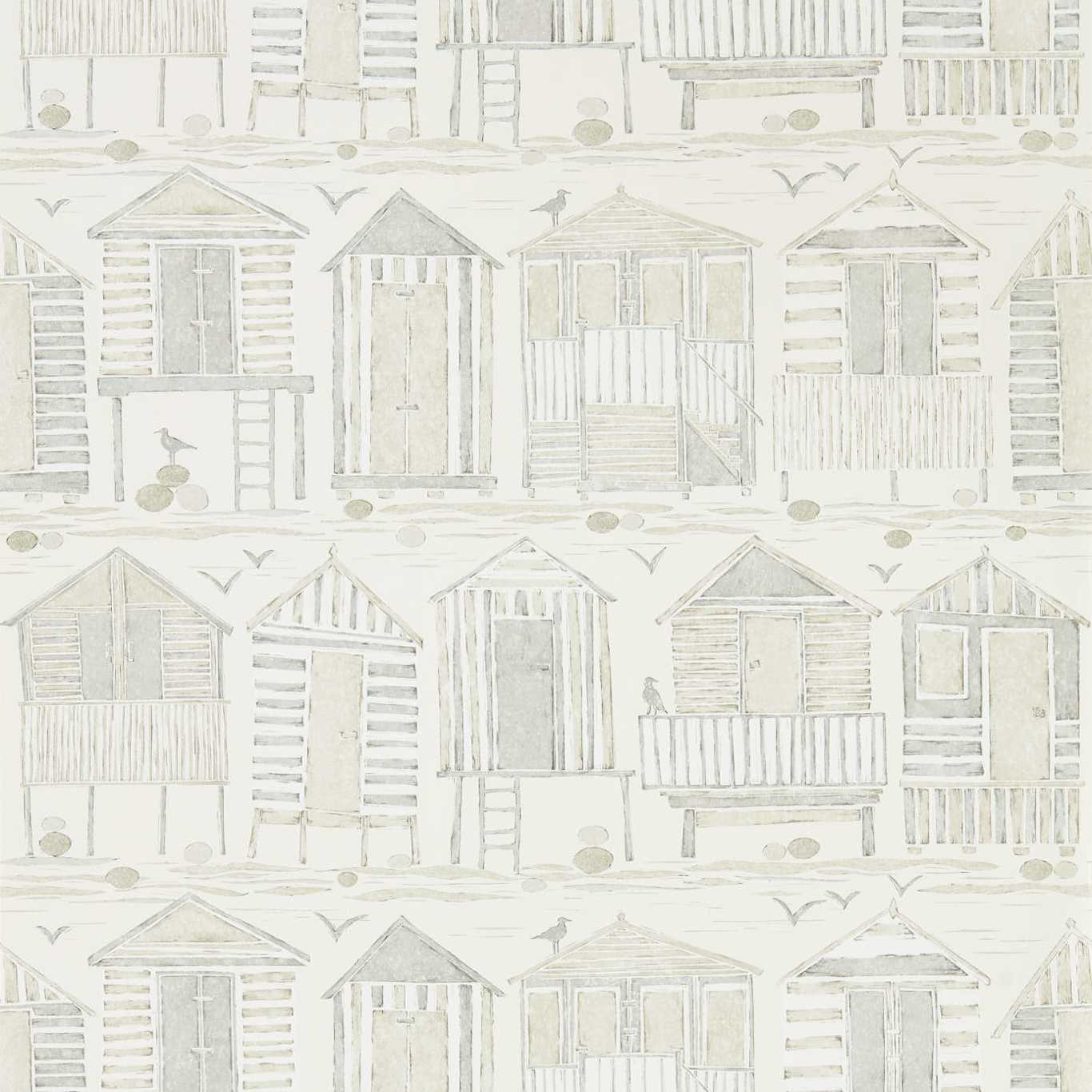 Beach Huts Wallpaper - Driftwood - DCOA216561