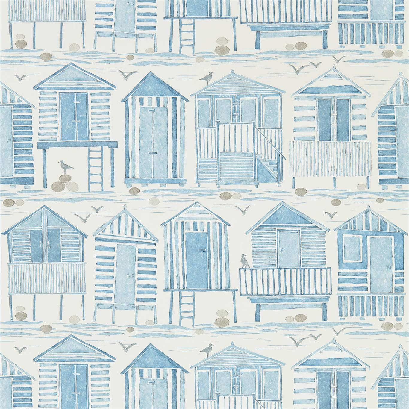 Beach Huts Wallpaper - Marine - DCOA216560