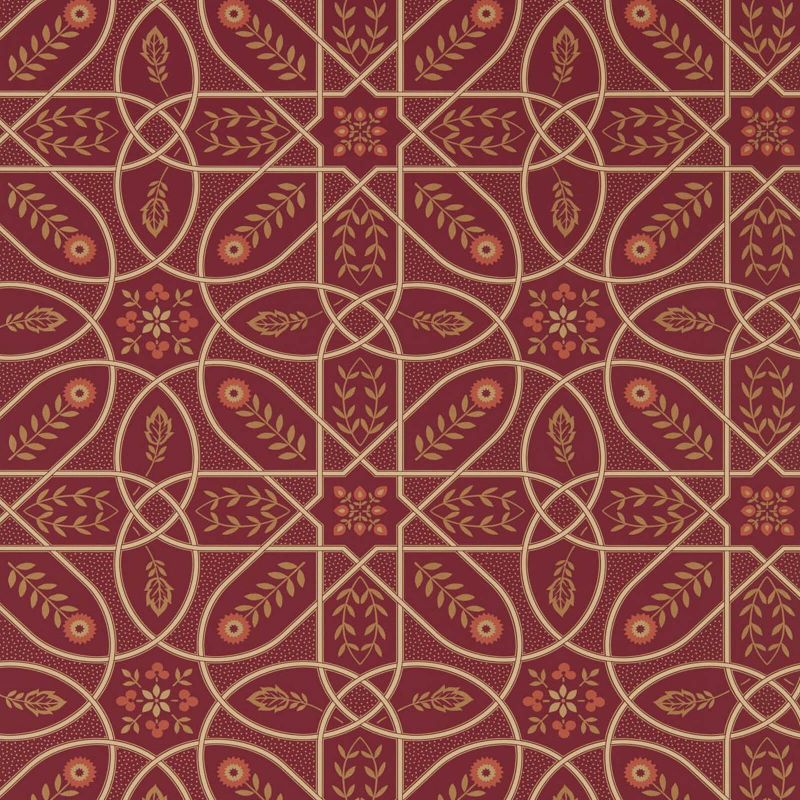 Brophy Trellis Wallpaper - Russet Gold - Morris & Co - 216701