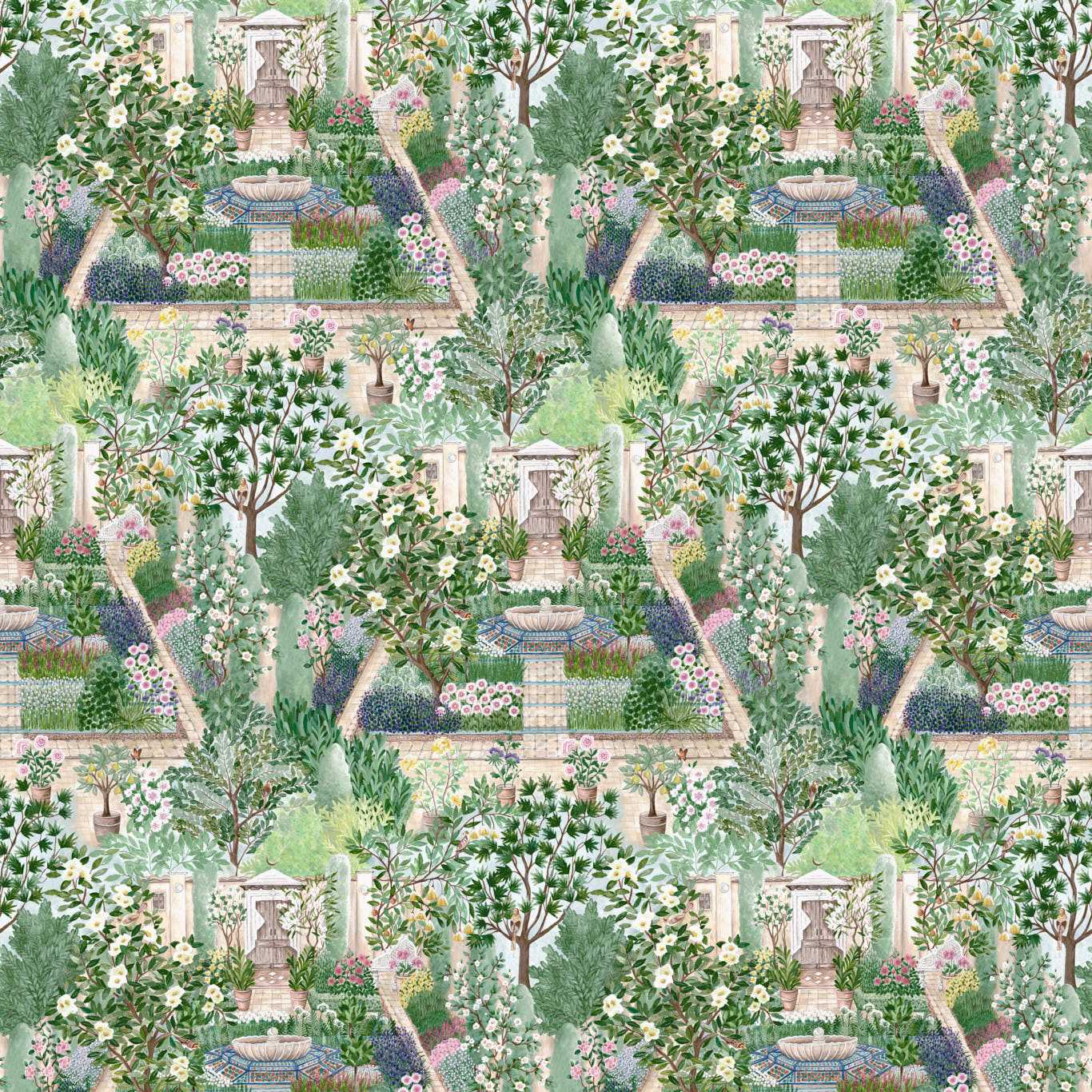 Carpet Garden Wallpaper - Sanctuary - DHIP217519