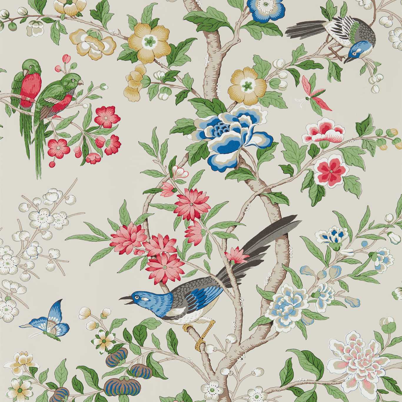 Chinoiserie Hall Wallpaper - Linen/ Chintz - DWAW217113