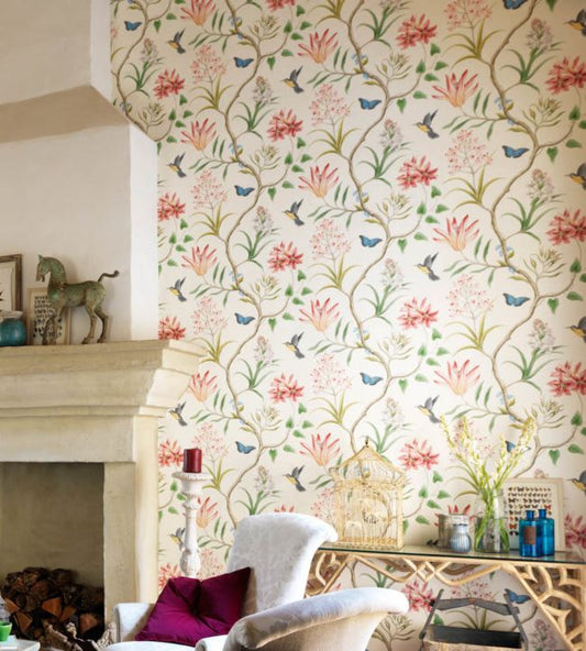 Clementine Wallpaper - Dusky Pink - DVOY213386 - Sanderson