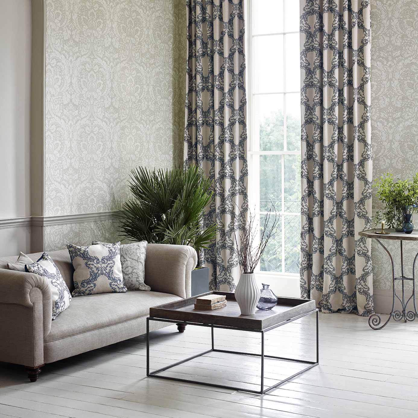 Courtney Wallpaper - Gold - Sanderson - DDAM216407 - Morris Wallpaper