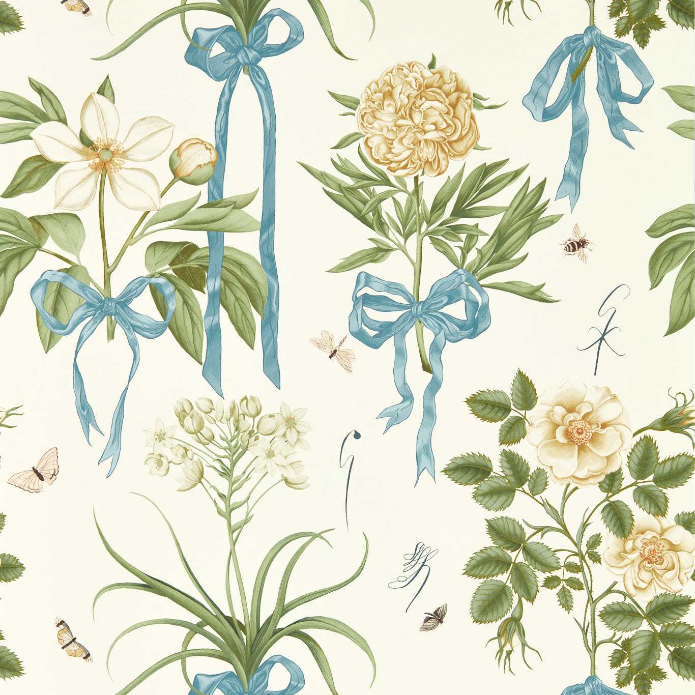 Cupid's Beau Wallpaper - Quince/Chalk - DGDW217311