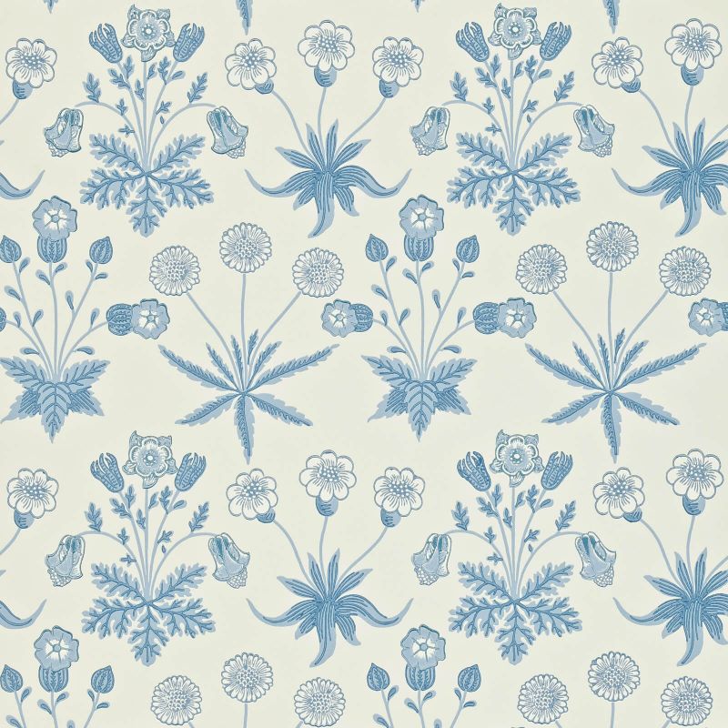 Daisy Wallpaper - Blue/Ivory - Morris & Co - 212561