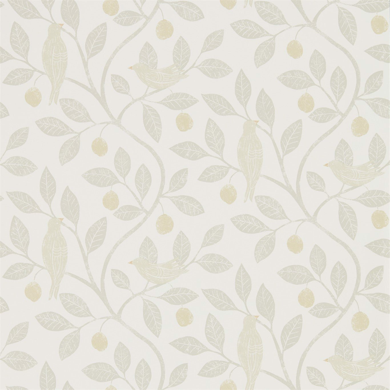 Damson Tree Wallpaper - Linen/Honey - DHPO216366
