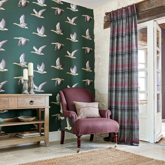 Elysian Geese Wallpaper - Gilver - Sanderson - DYSI216611 - Morris Wallpaper