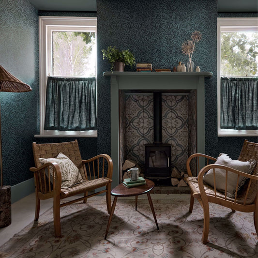 Emery’s Willow Wallpaper - Emery Blue - 217183 - Morris & Co