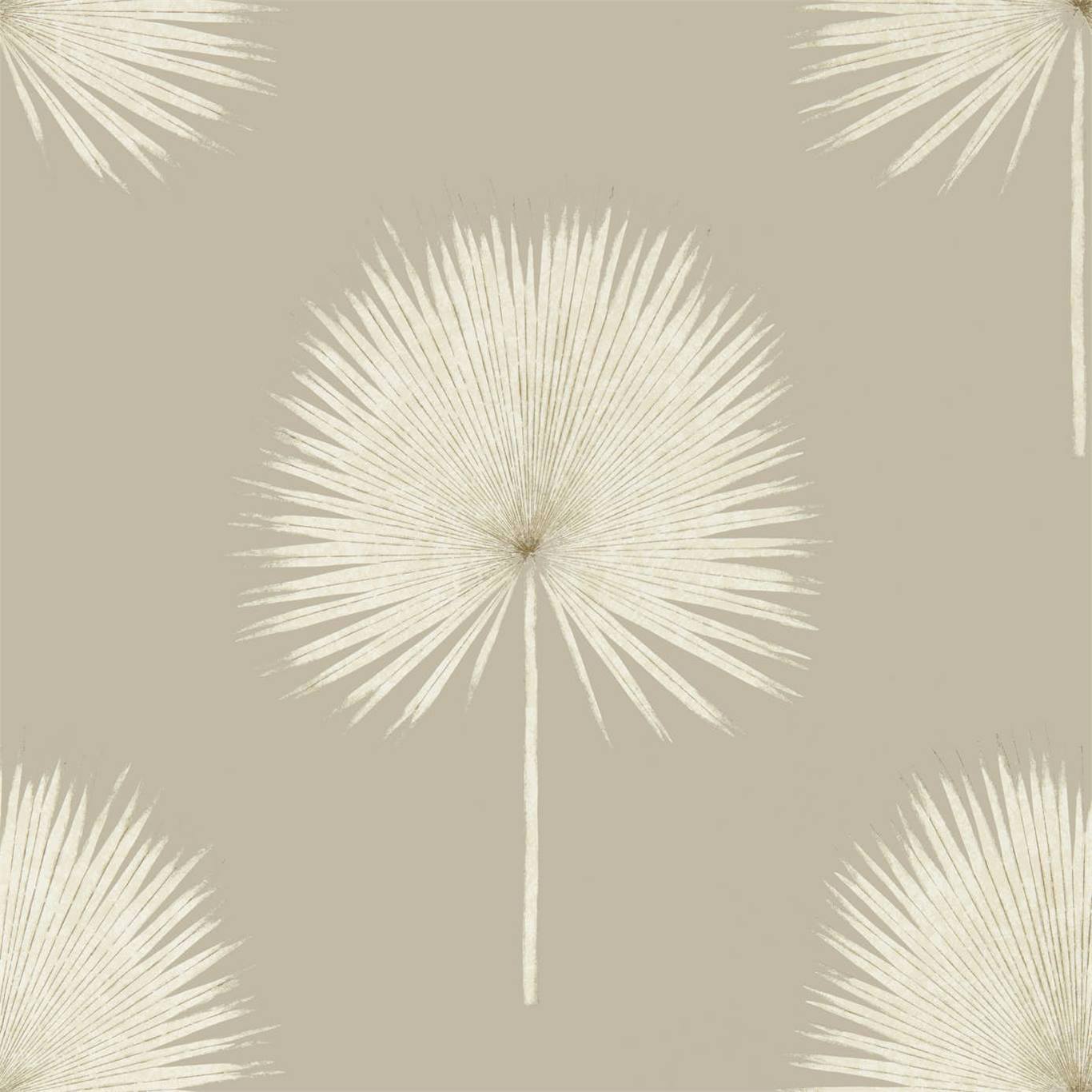 Fan Palm Wallpaper - Linen/Gilver - DGLW216637