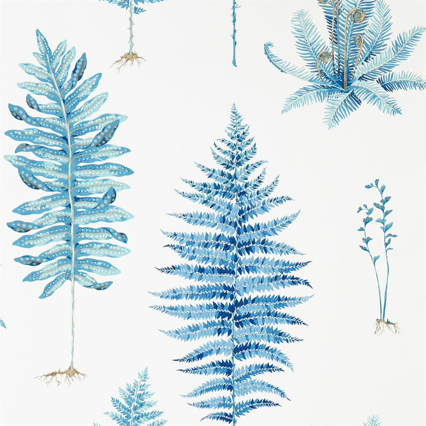 Fernery Wallpaper - China Blue - DGLW216635