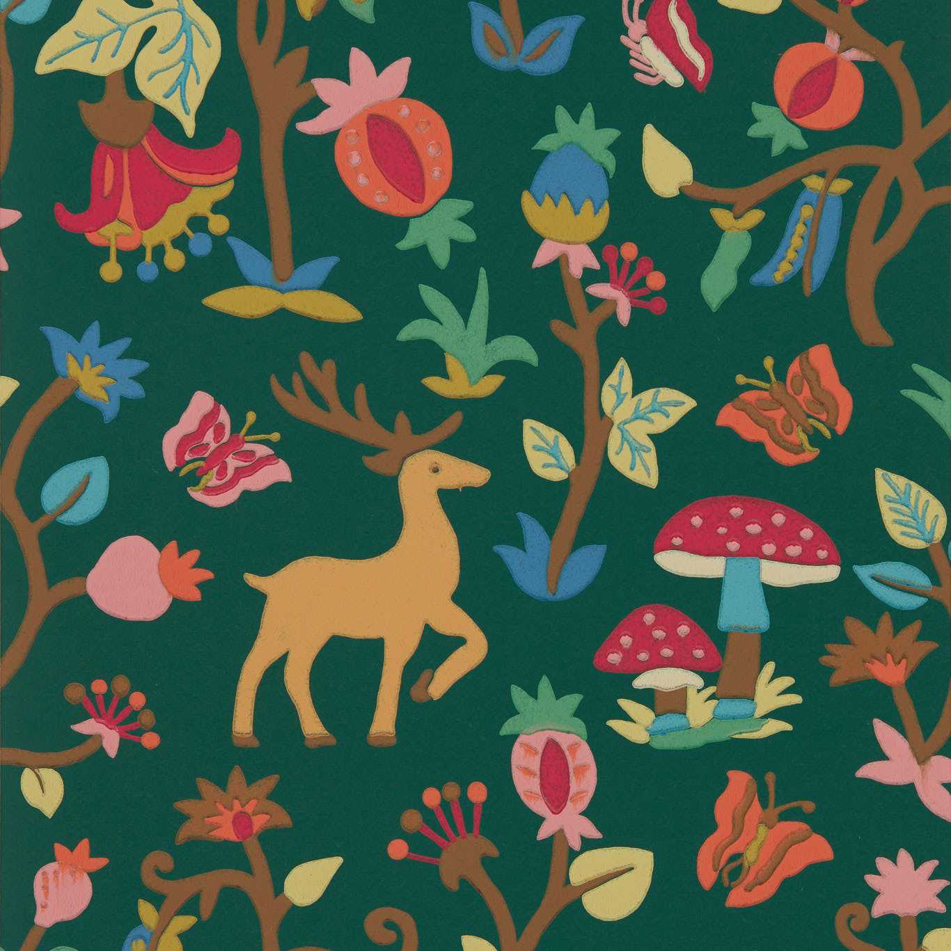 Forest Of Dean Wallpaper - Midnight/multi - DABW217219