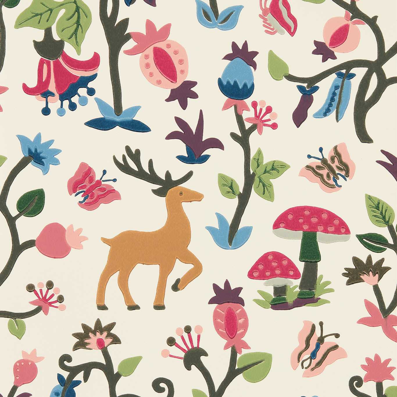 Forest Of Dean Wallpaper - Mulberry/multi - DABW217218