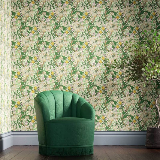 Golden Lily Wallpaper - Mineral - DMI1G3103 - Morris & Co