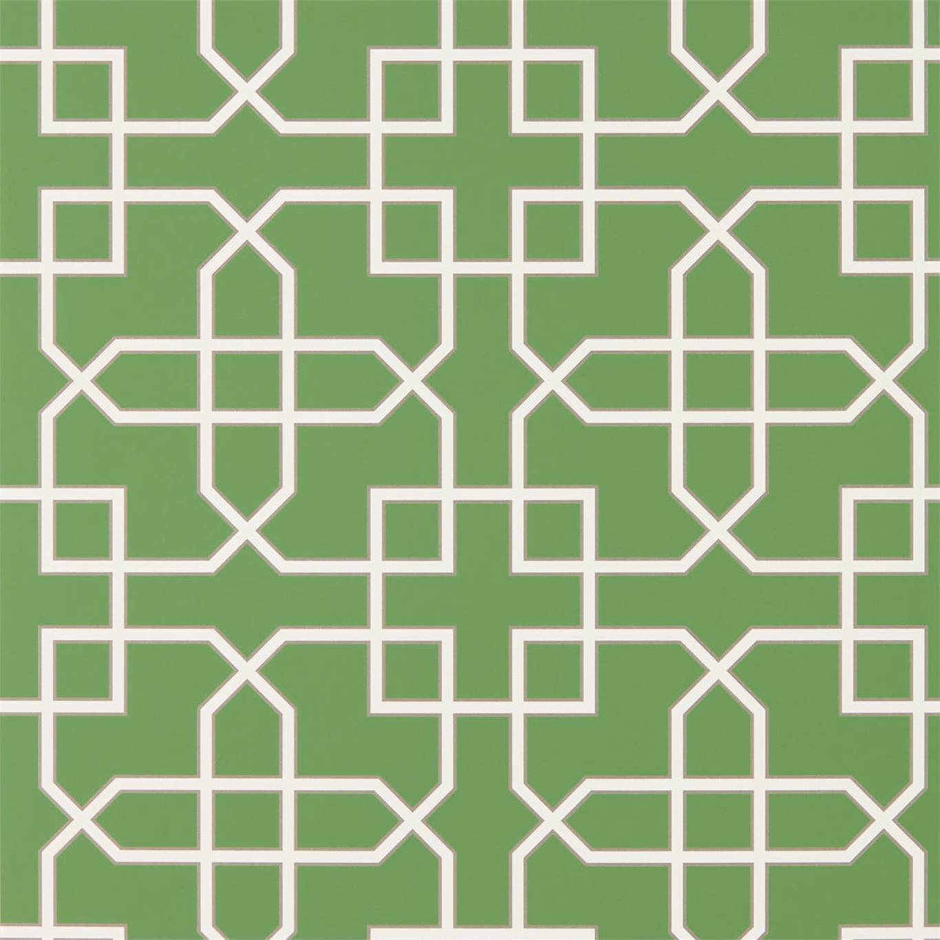 Hampton Trellis Wallpaper - Botanical Green - DGLW216660