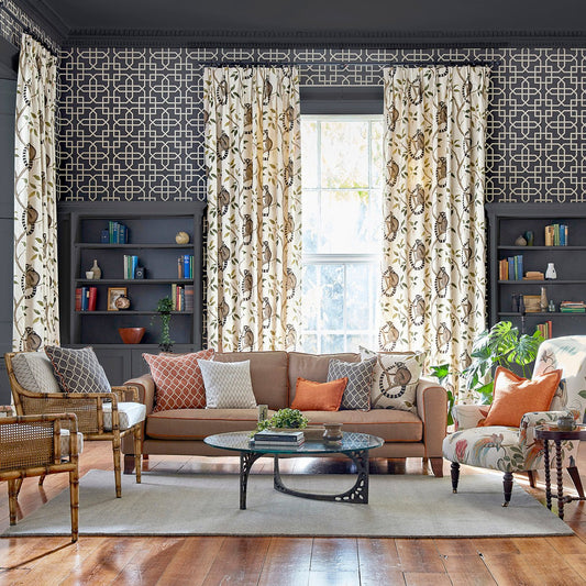 Hampton Trellis Wallpaper - Charcoal - Sanderson - DGLW216662 - Morris Wallpaper