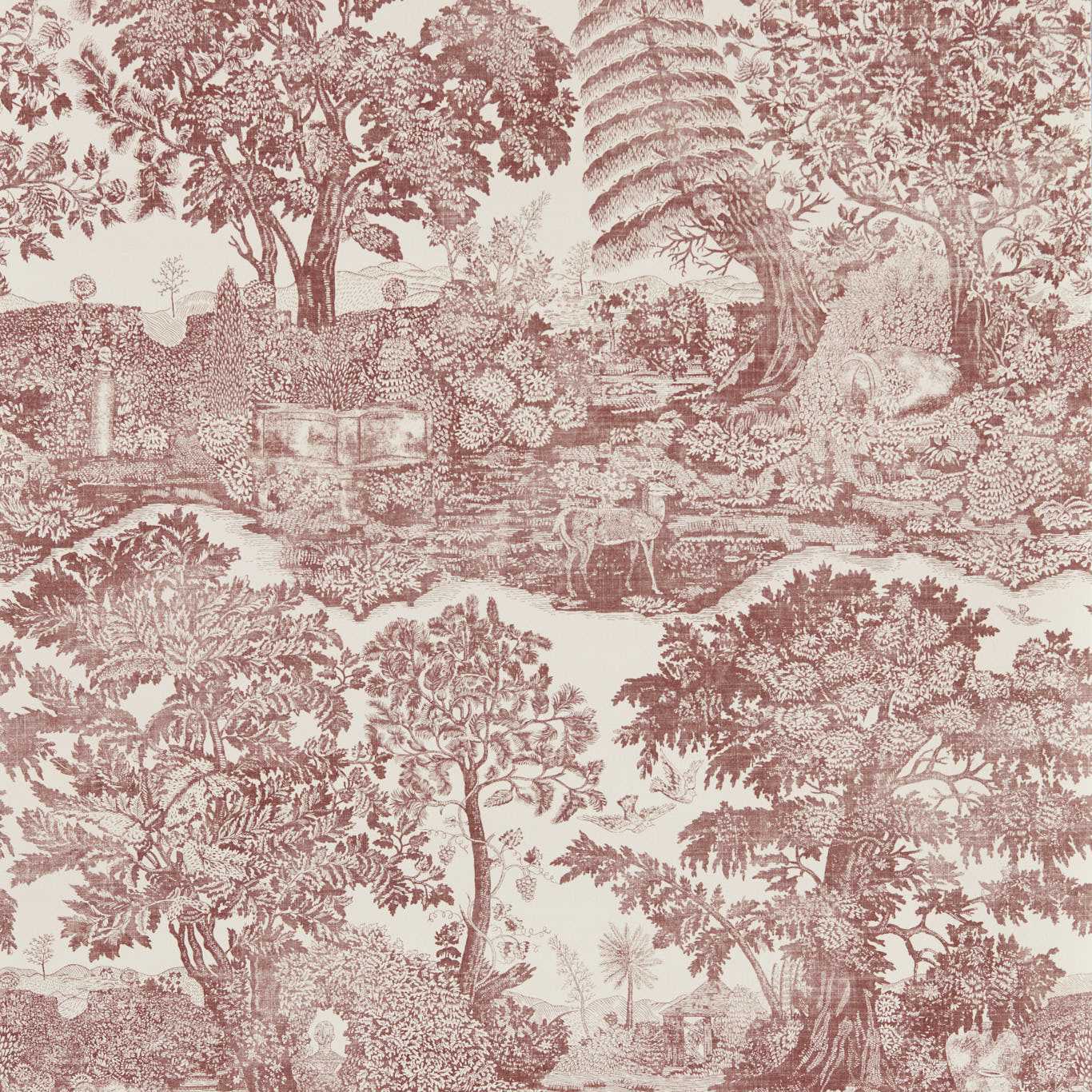Highgrove Toile Wallpaper - Oak - DHIP217478
