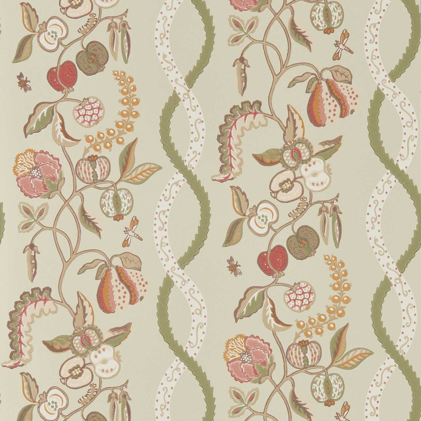 Kitchen Garden Wallpaper - Olive & Russet - DHIP217507