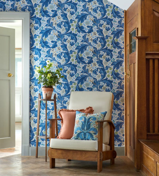 Leicester Wallpaper - Woad/Sage - Morris & Co - 216864