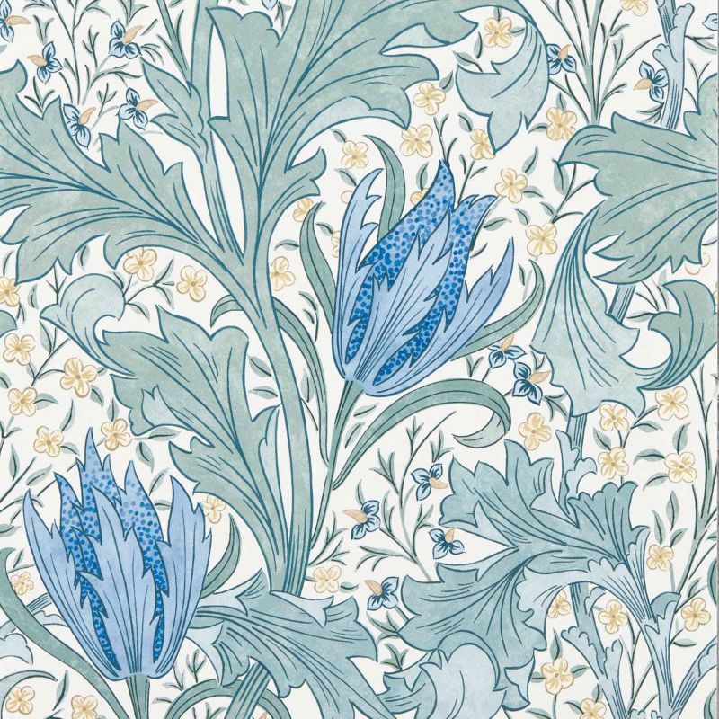 Lent Lily Wallpaper - Cornflower Blue - Morris & Co - 217597
