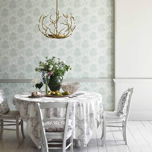 Lerena Wallpaper - Wedgwood - Sanderson - DDAM216399 - Morris Wallpaper