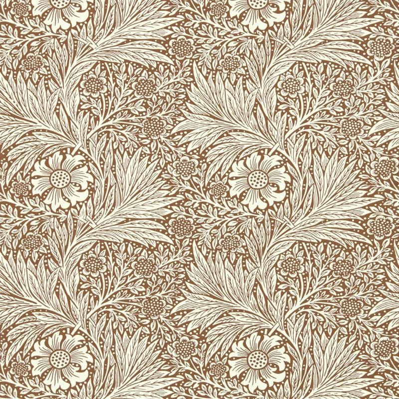 Marigold Wallpaper - Chocolate/Cream - Morris & Co - 216955