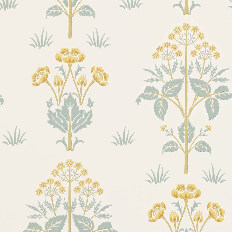 Meadow Sweet Wallpaper - Gold/Slate - Morris & Co - 216829