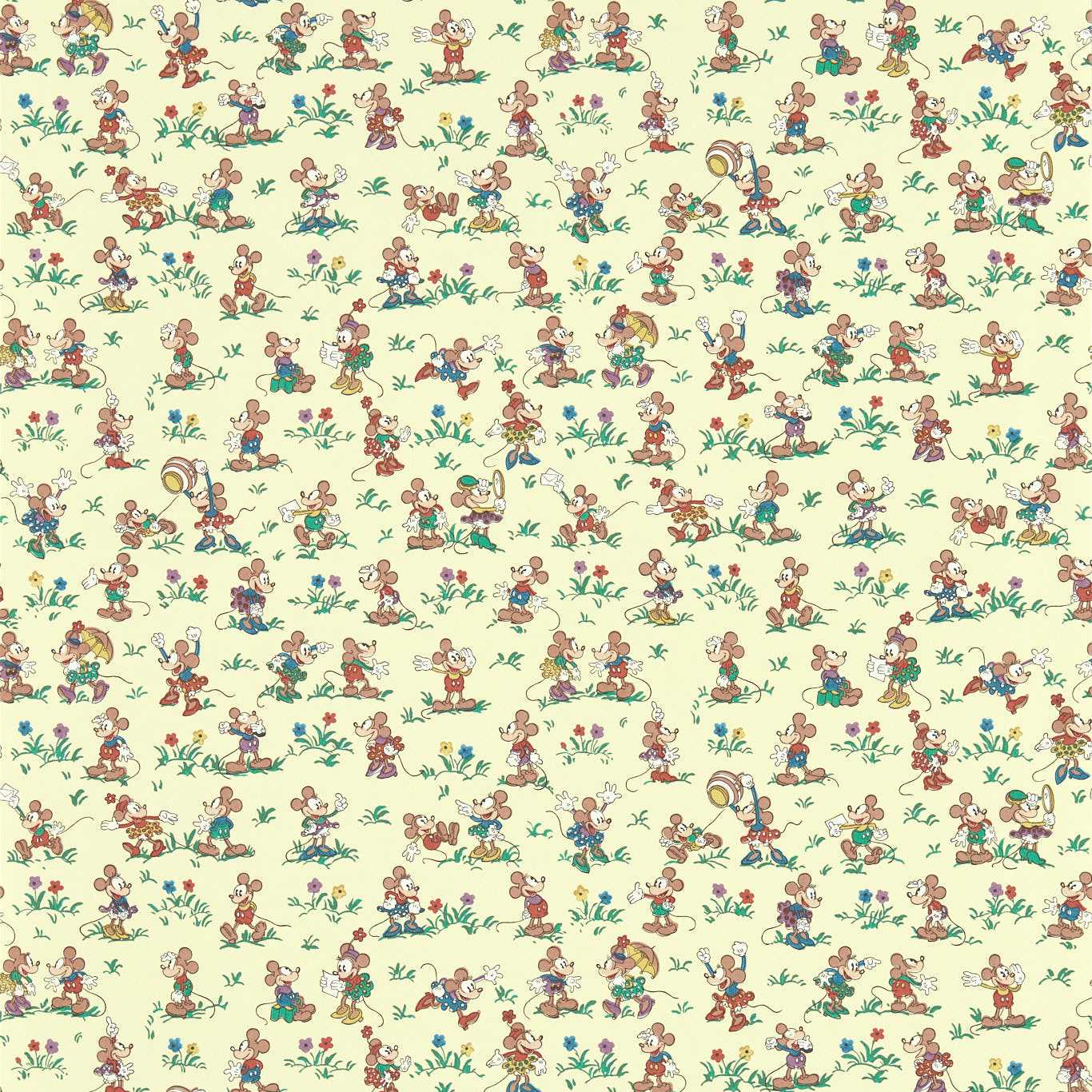 Mickey & Minnie Wallpaper - Rhubarb & Custard - DDIW217262