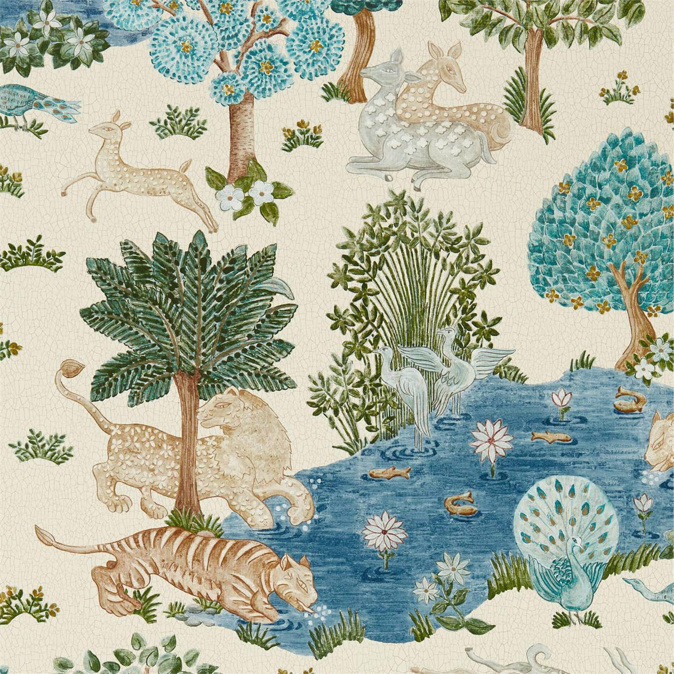 Pamir Garden Wallpaper - Cream/Nettle - DCPW216766