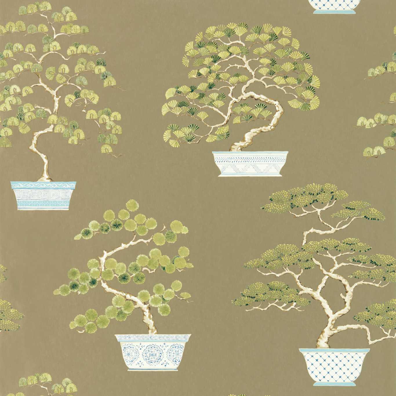 Penjing Wallpaper - Scallion Green - DWAW217108