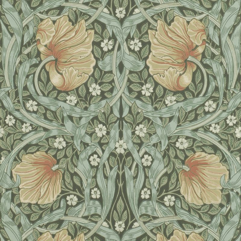 Pimpernel Wallpaper - Bayleaf/Manilla - Morris & Co - 216856 - Morris Wallpaper
