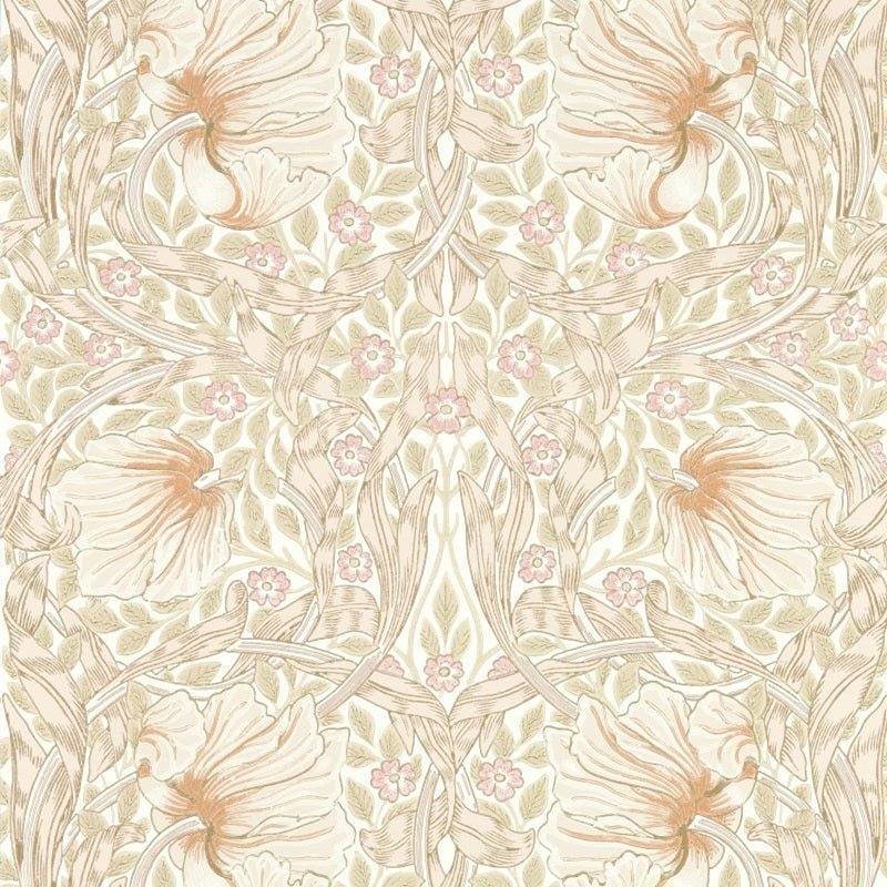 Pimpernel Wallpaper - Cochineal Pink - Morris & Co - 217064