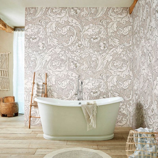 Pure Bachelors Button Wallpaper - Faded Sea Pink - 216553 - Morris & Co