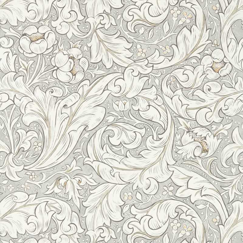 Pure Bachelors Button Wallpaper - Stone/Linen - Morris & Co - 216050
