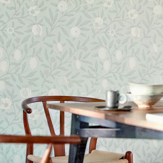 Pure Fruit Wallpaper - Black Ink - Morris & Co - 216543