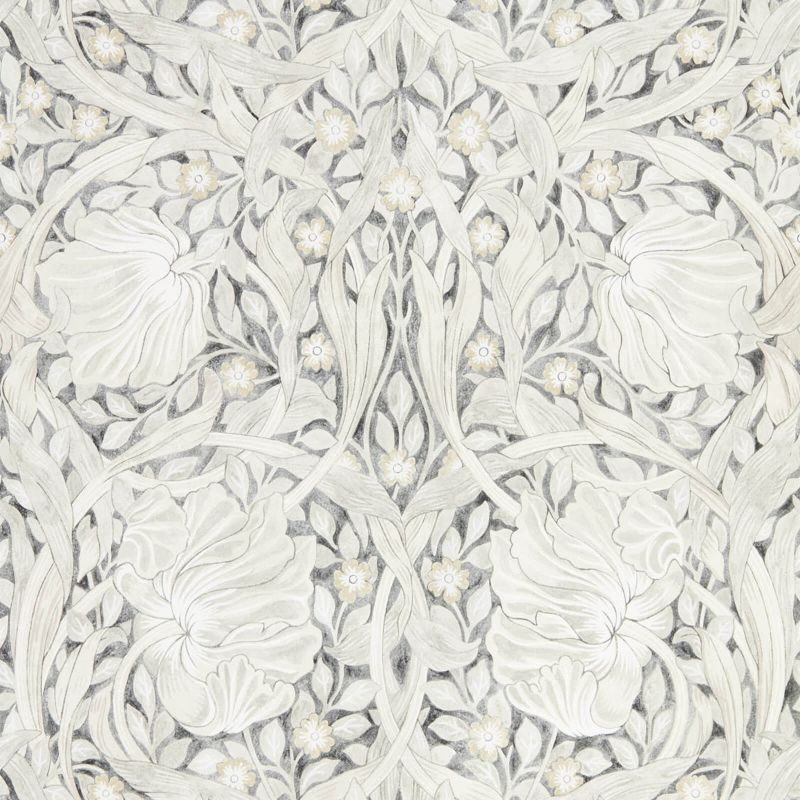 Pure Pimpernel Wallpaper - Black Ink - Morris & Co - 216539