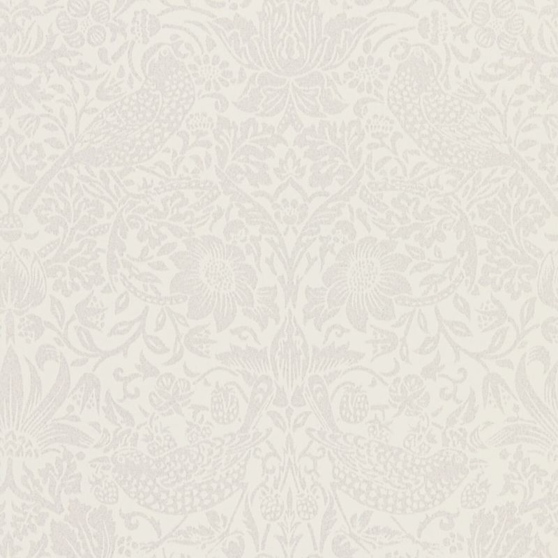 Pure Strawberry Thief Wallpaper - Oyster/Chalk - Morris & Co - 216021