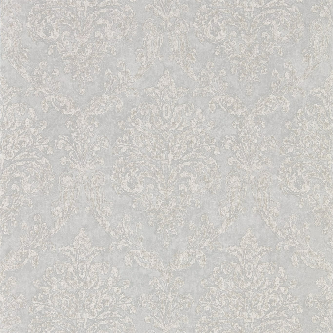 Riverside Damask Wallpaper - Dove/Silver - DWAP216289