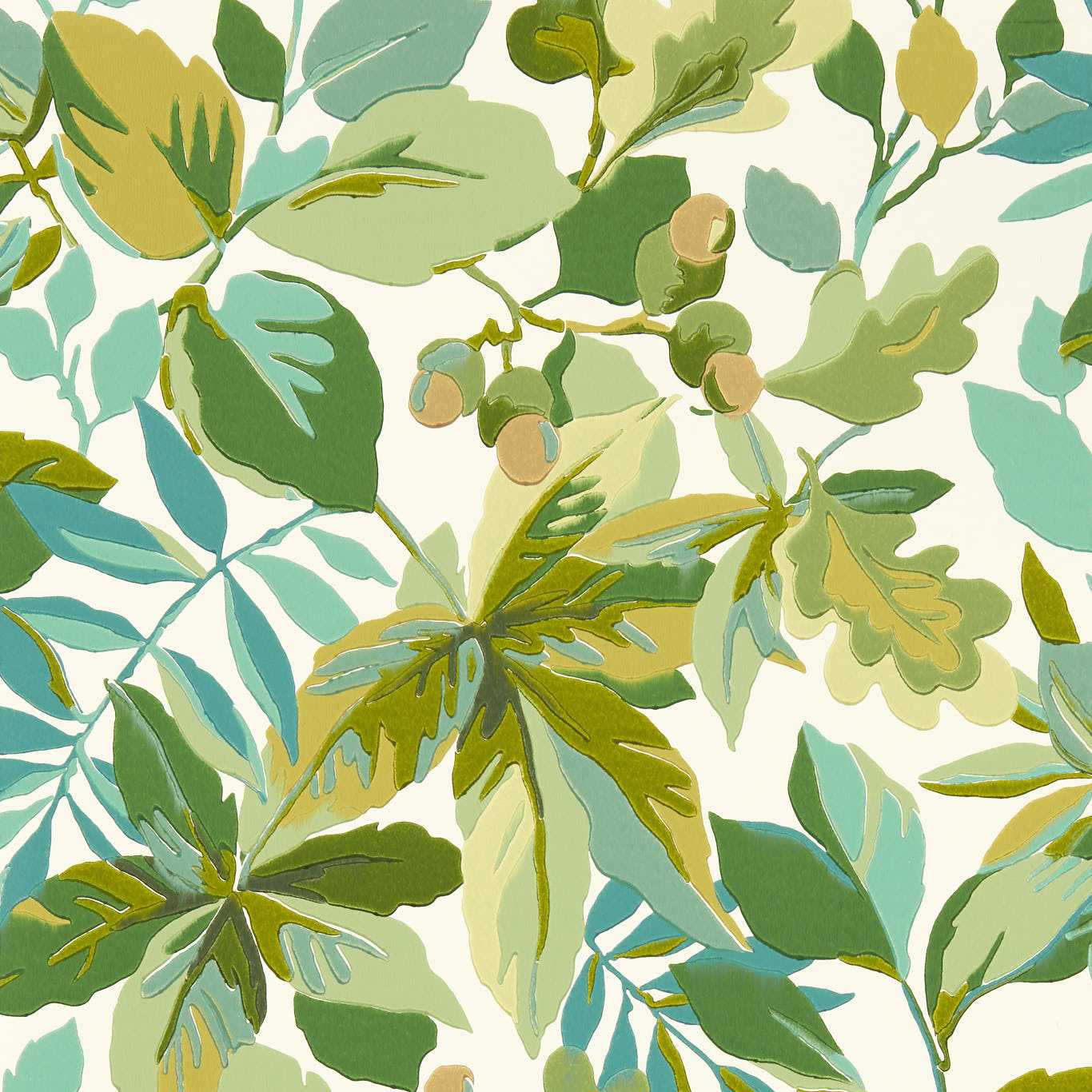 Robin's Wood Wallpaper - Botanical Green - DABW217223