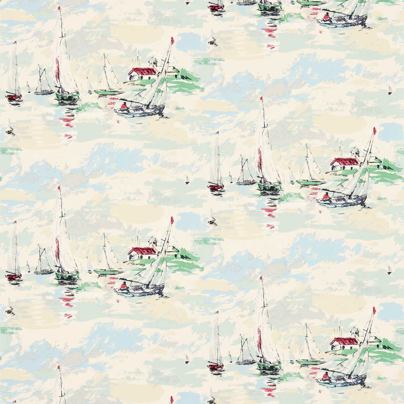 Sail Away Wallpaper - Sea Green - DVIN214588