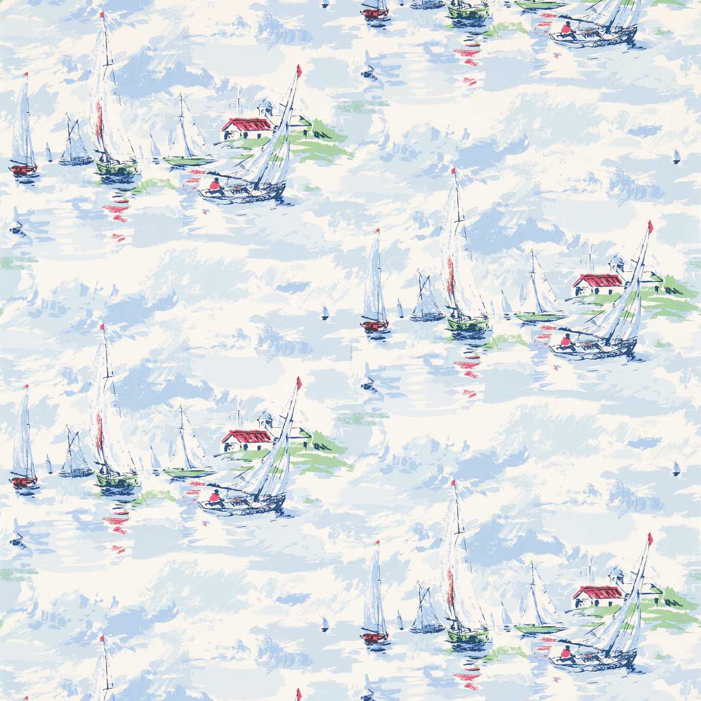 Sail Away Wallpaper - Sky Blue - DVIN214590