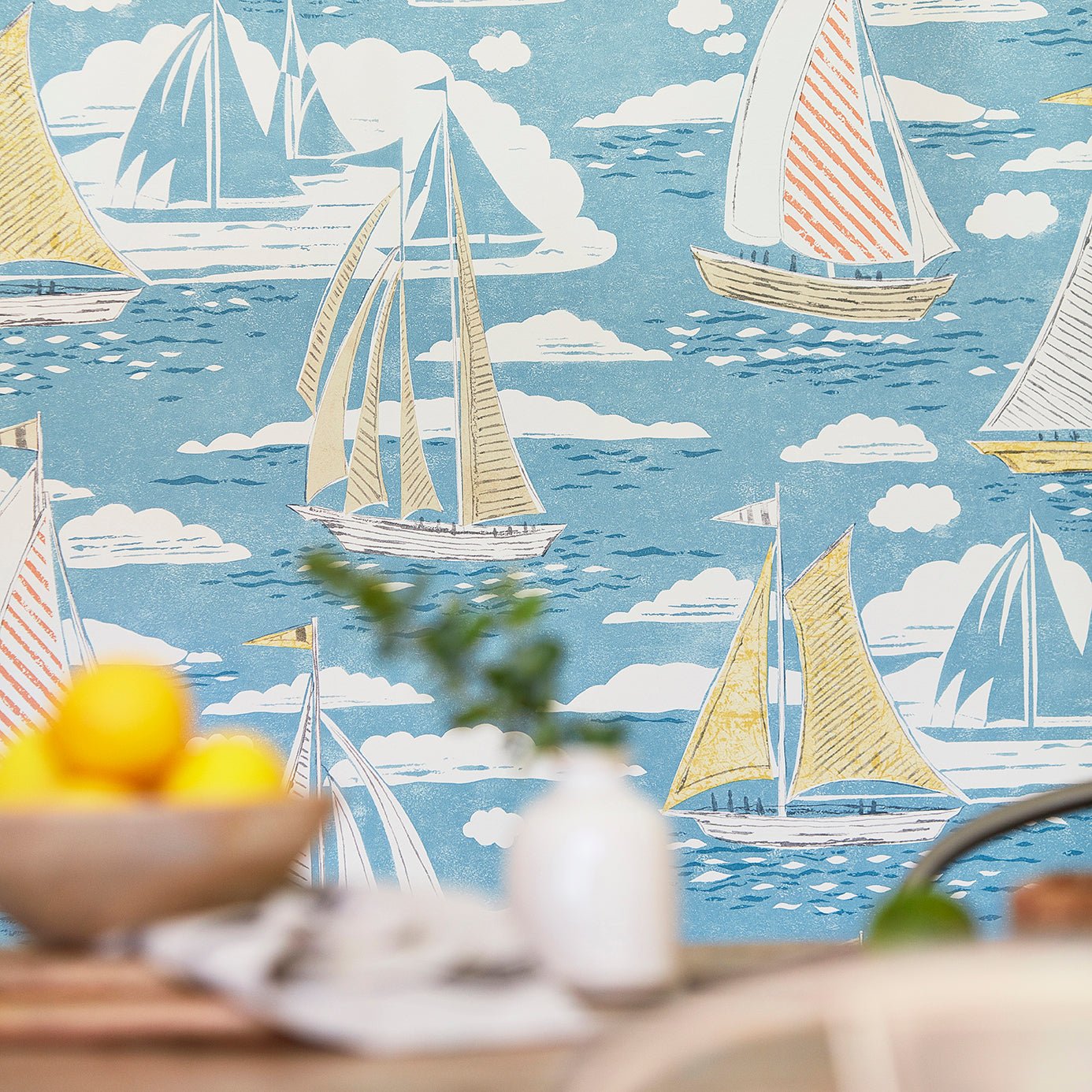 Sailor Wallpaper - Nautical - Sanderson - DCOA216572 - Morris Wallpaper