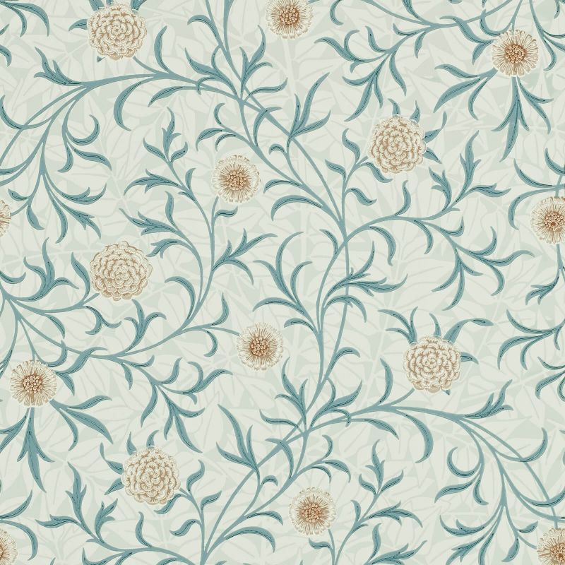 Scroll Wallpaper - Loden/Slate - Morris & Co - 210362