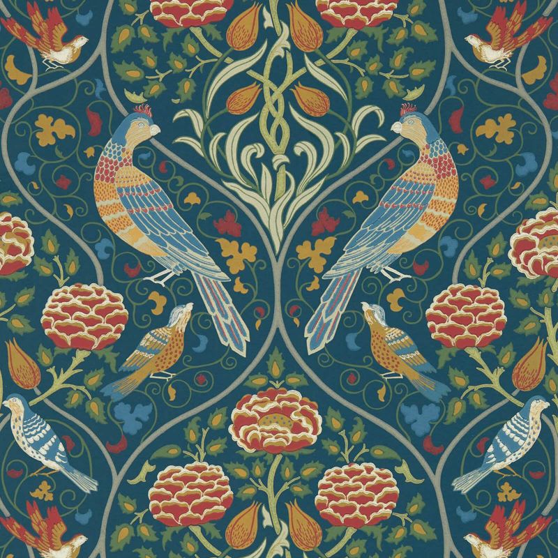 Seasons By May Wallpaper - Indigo - Morris & Co - 216686
