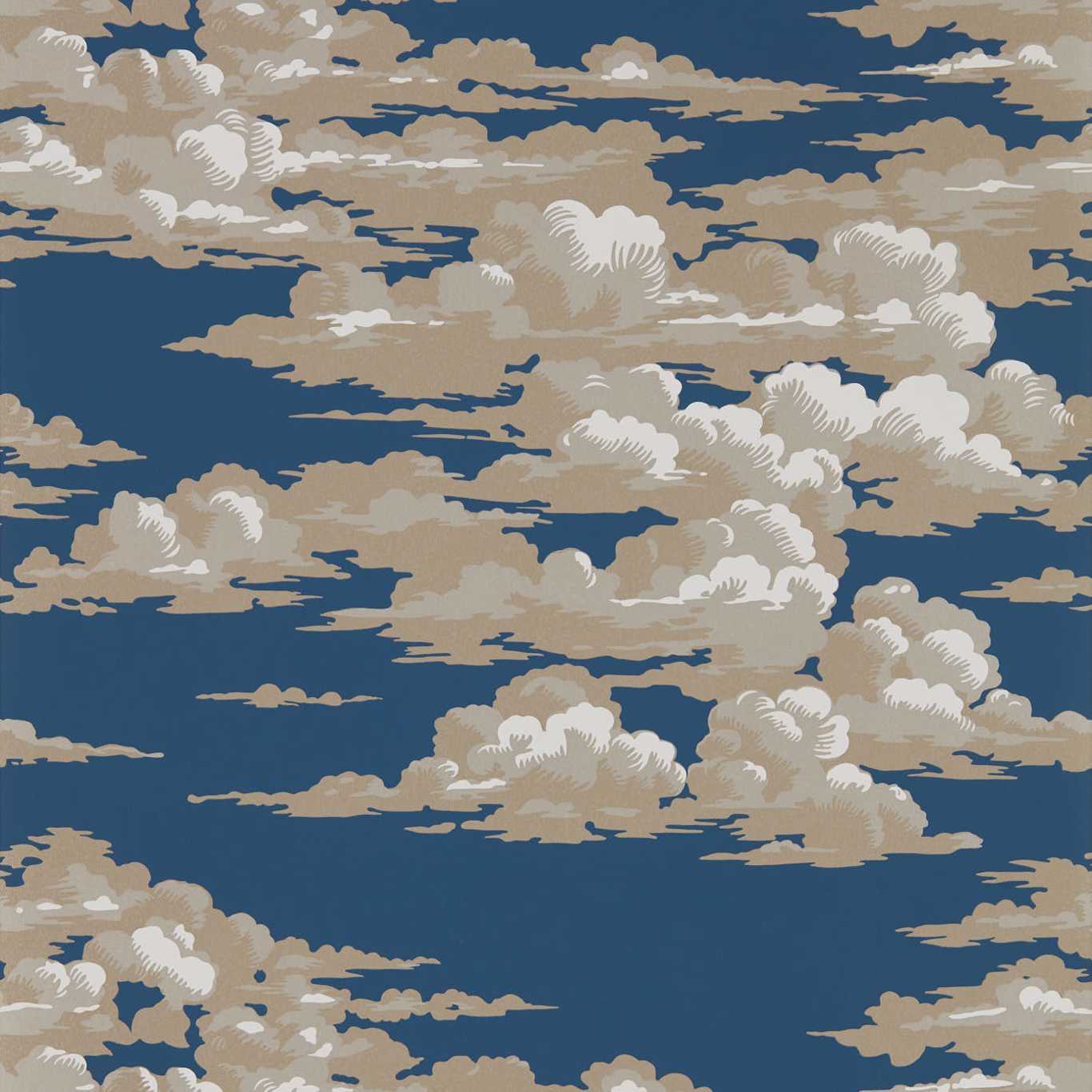 Silvi Clouds Wallpaper - Yacht Blue - DYSI216602