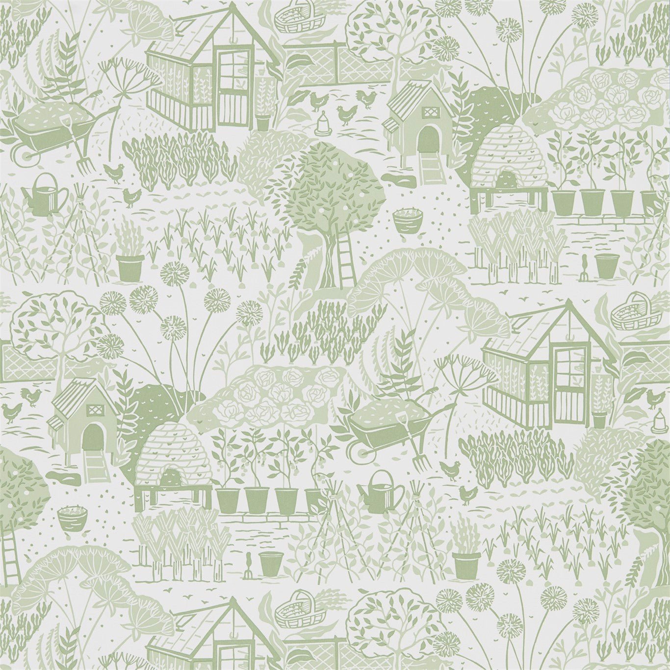 The Allotment Wallpaper - Fennel - DHPO216351