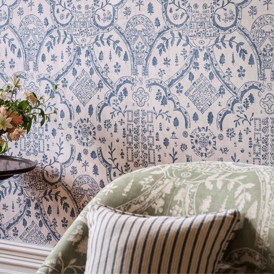 Topiary View Wallpaper - Muntjac - Sanderson - DHIP217512 - Morris Wallpaper