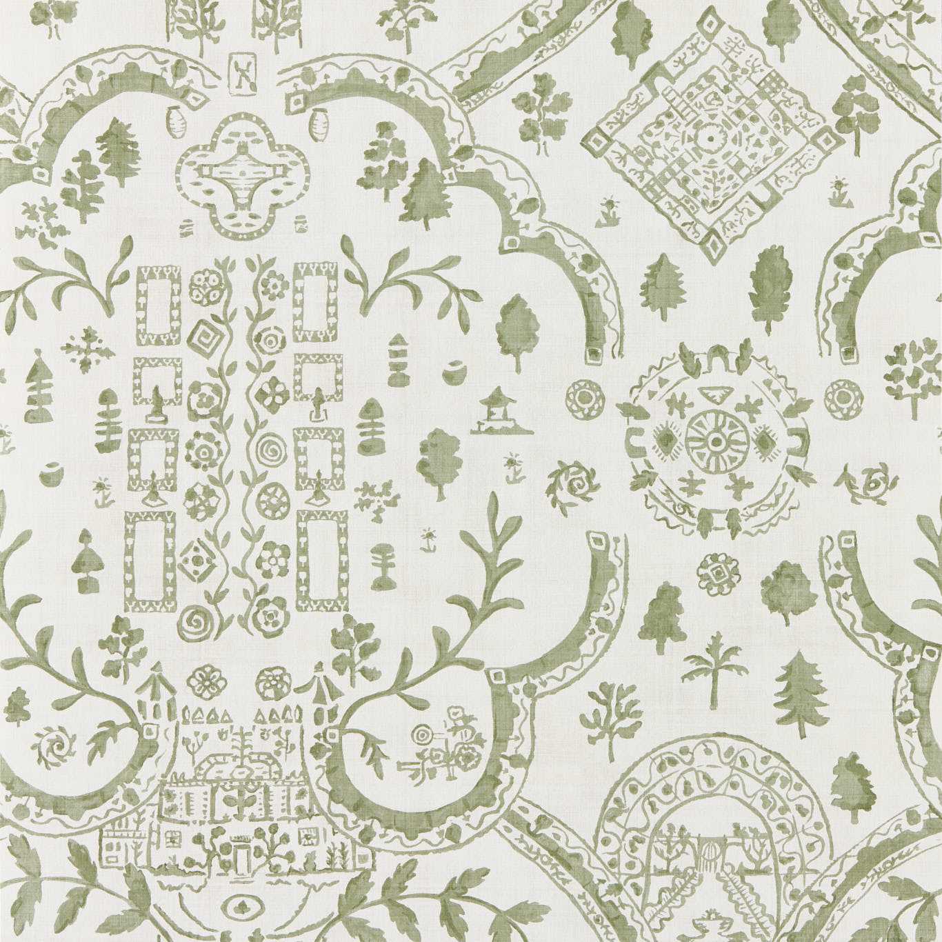 Topiary View Wallpaper - Thyme - DHIP217511