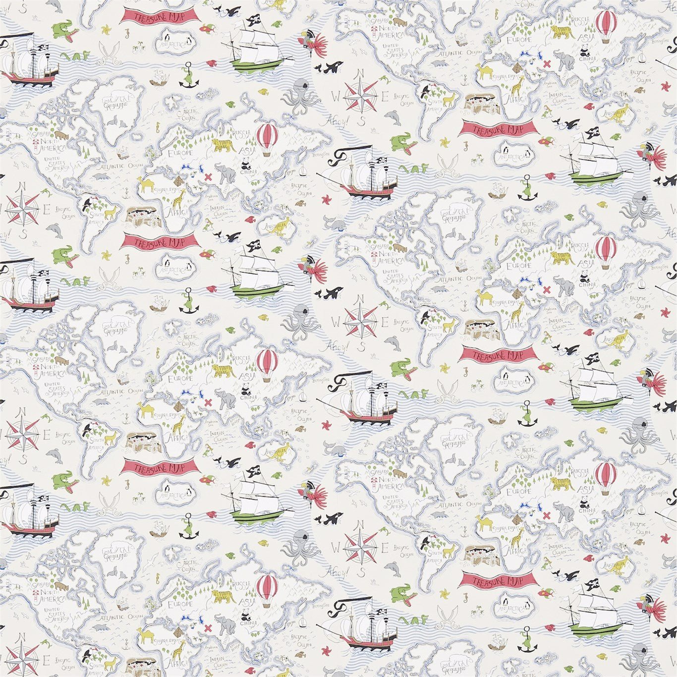Treasure Map Wallpaper - Vanilla/Multi - DLIT214040